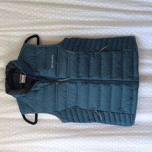 Columbia Women's Teal Down Puffer Vest, XS, Lake 22 650 D